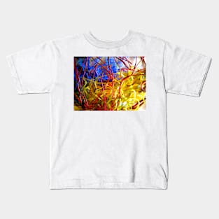 The Red Bush - Photograph of Mixed Media Work Kids T-Shirt